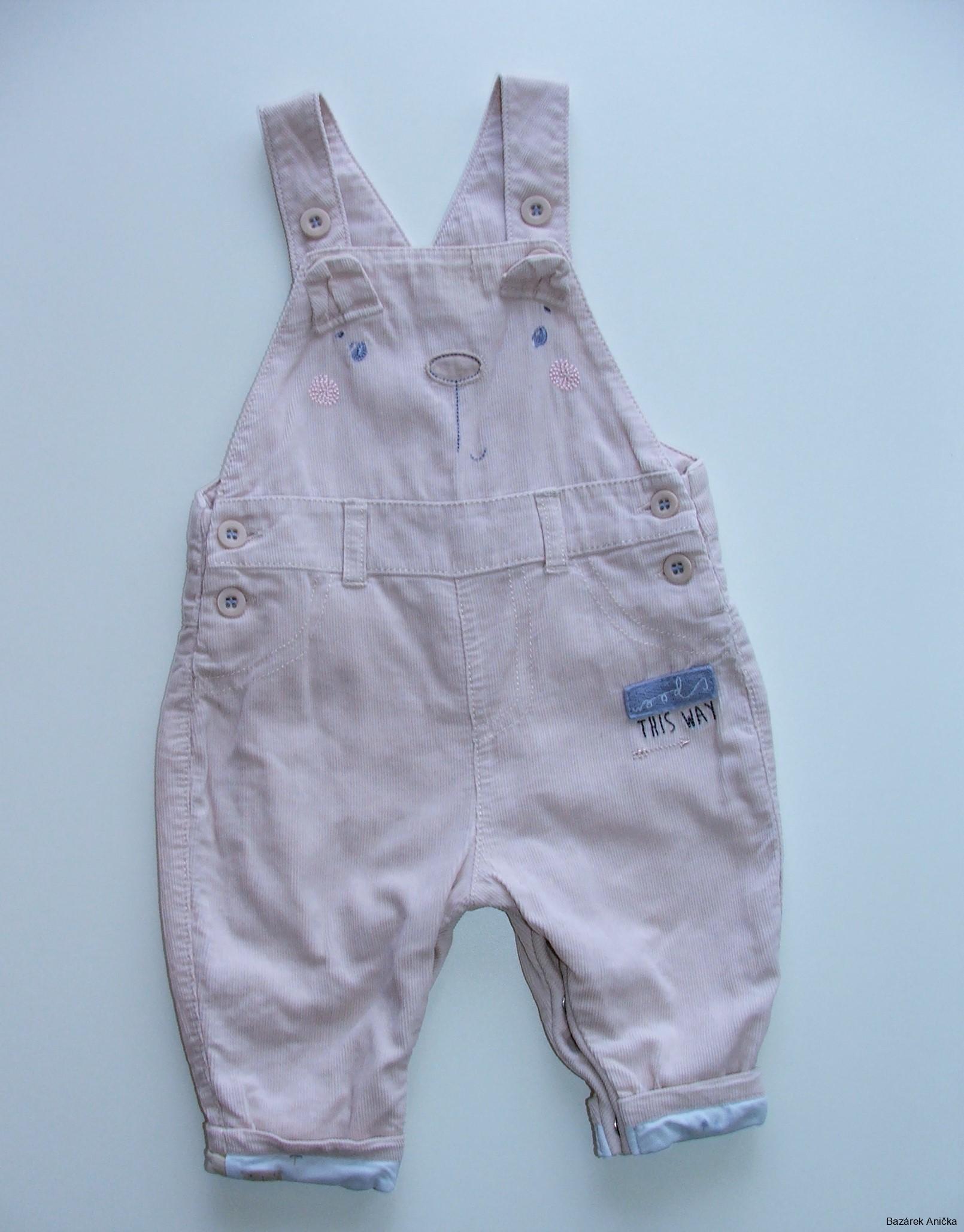 Podšité manšestrové laclové kalhoty vel. 62, Mothercare