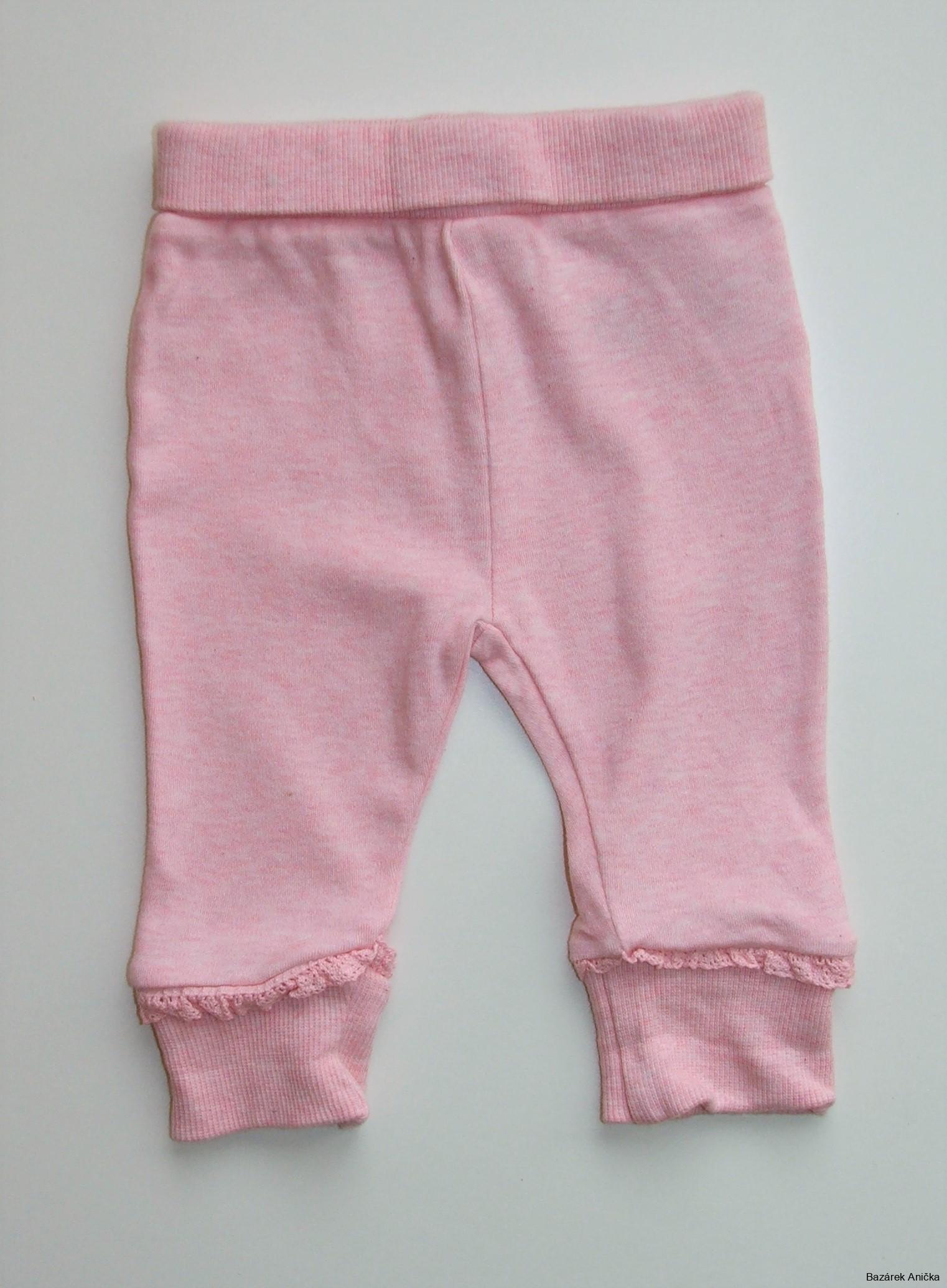Růžové tepláčky vel. 1-3m, Mothercare