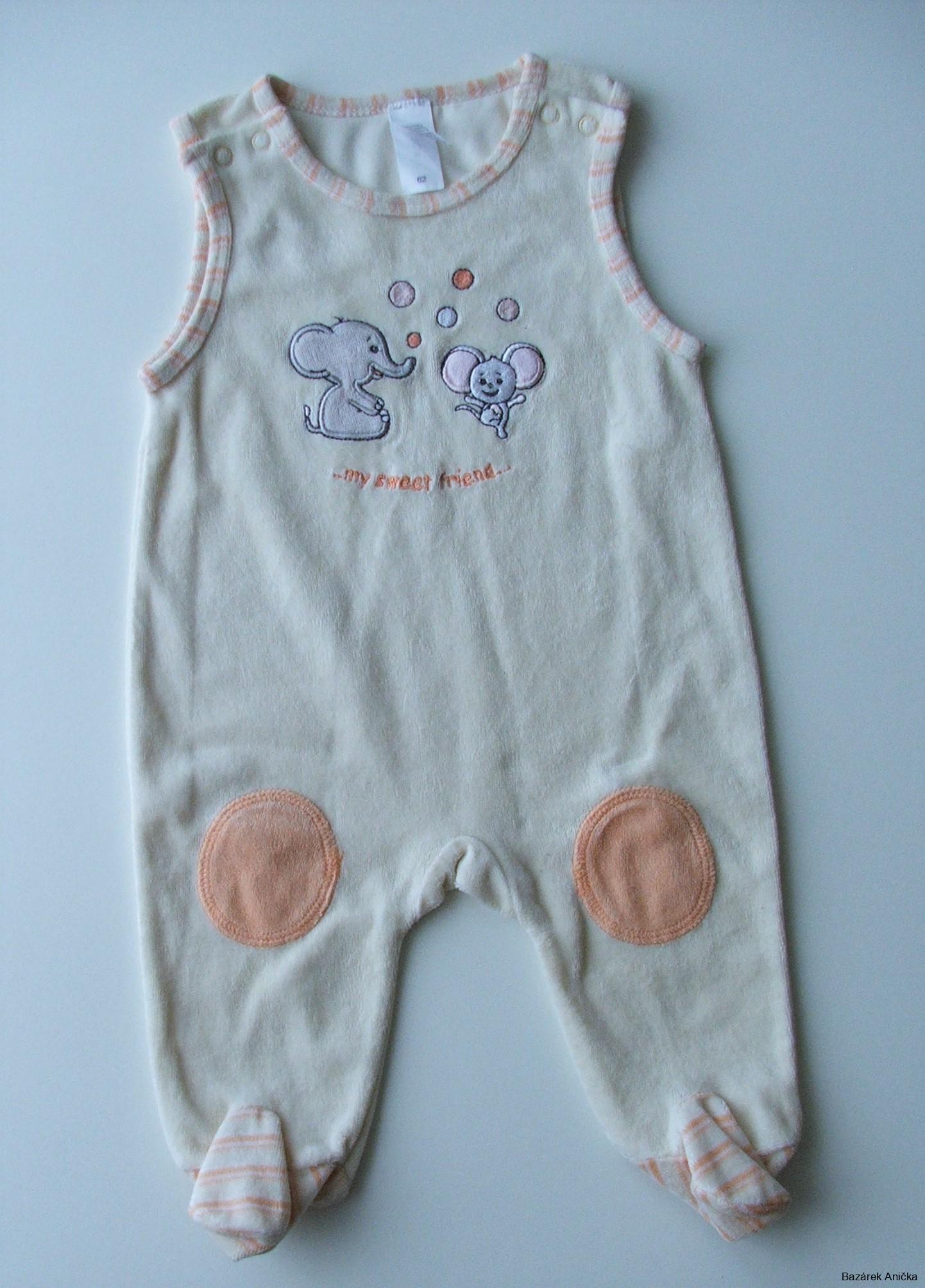 Sametkové dupačky vel. 62, Baby Club