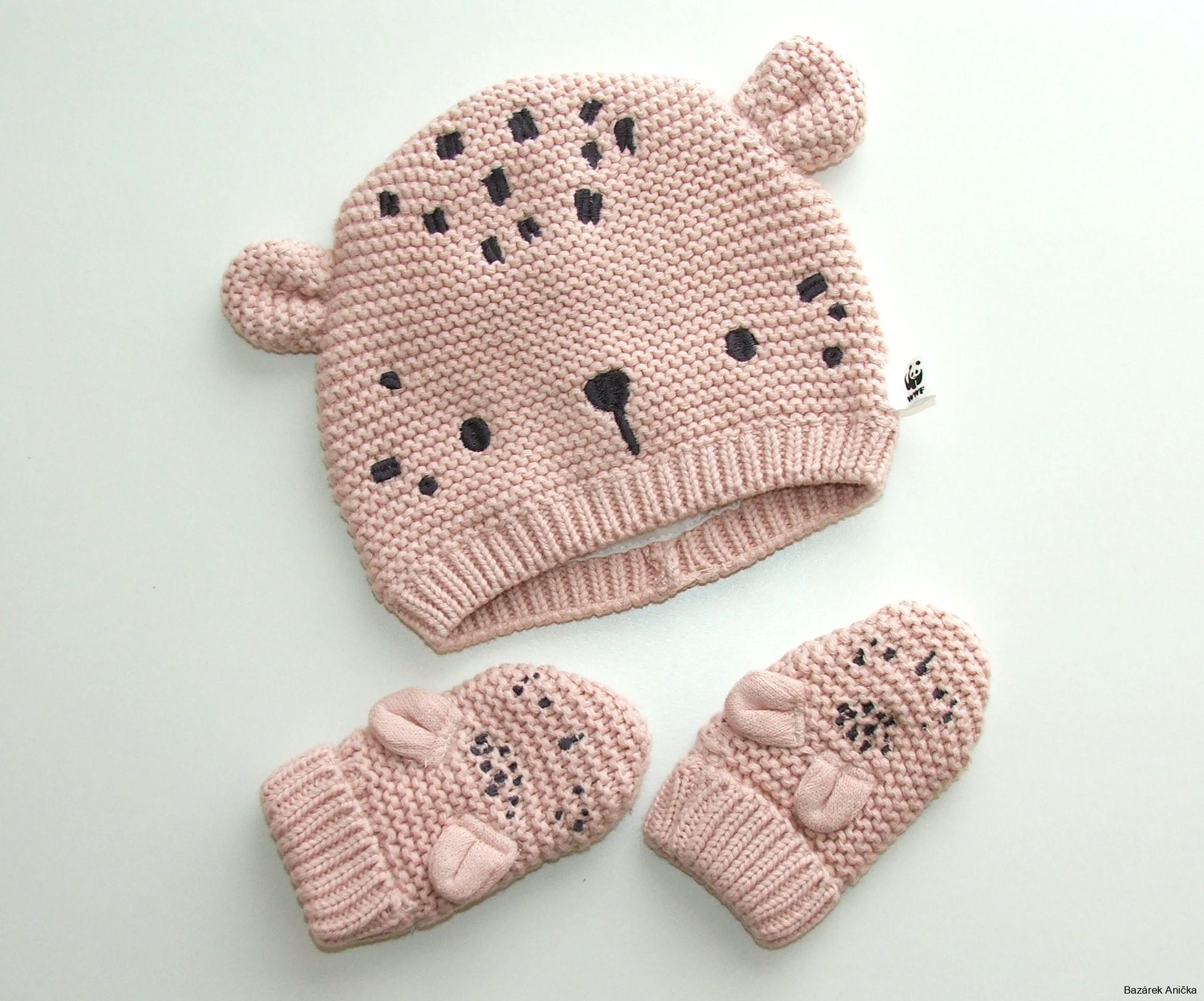  Set čepice s rukavicemi vel. 3-9m, F&F