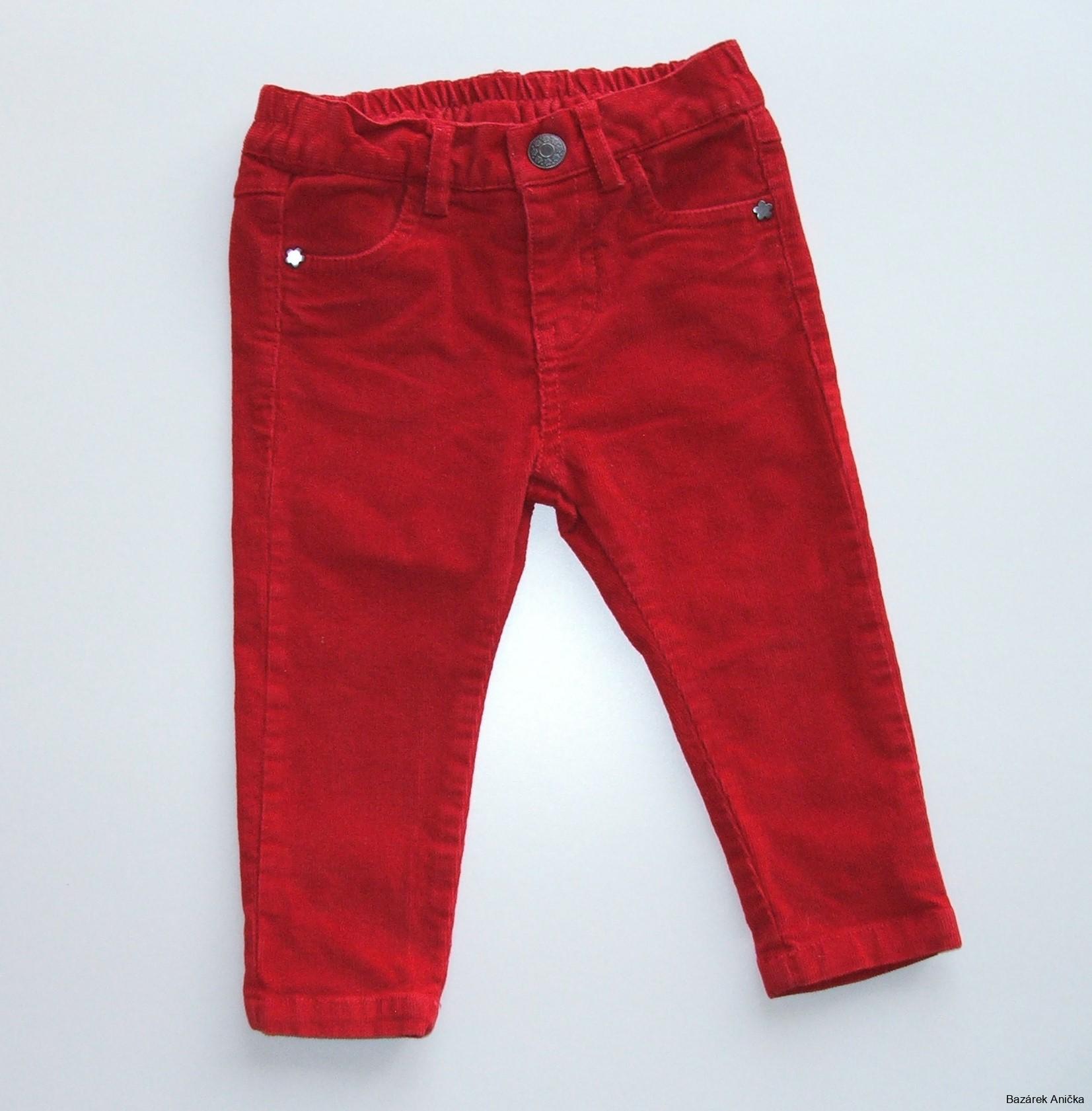 Dívčí červené kalhoty vel. 80, Mothercare