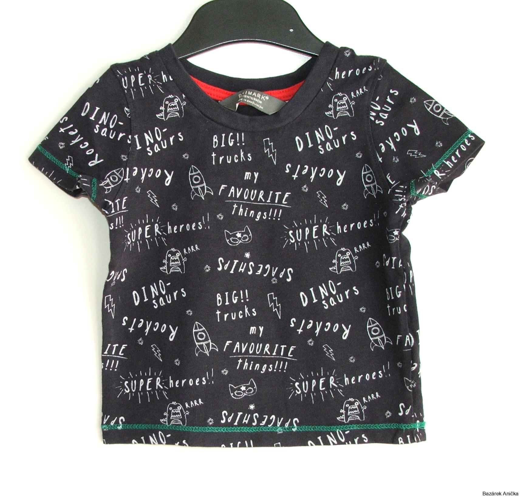 Chlapecké modré tričko vel. 80, Primark