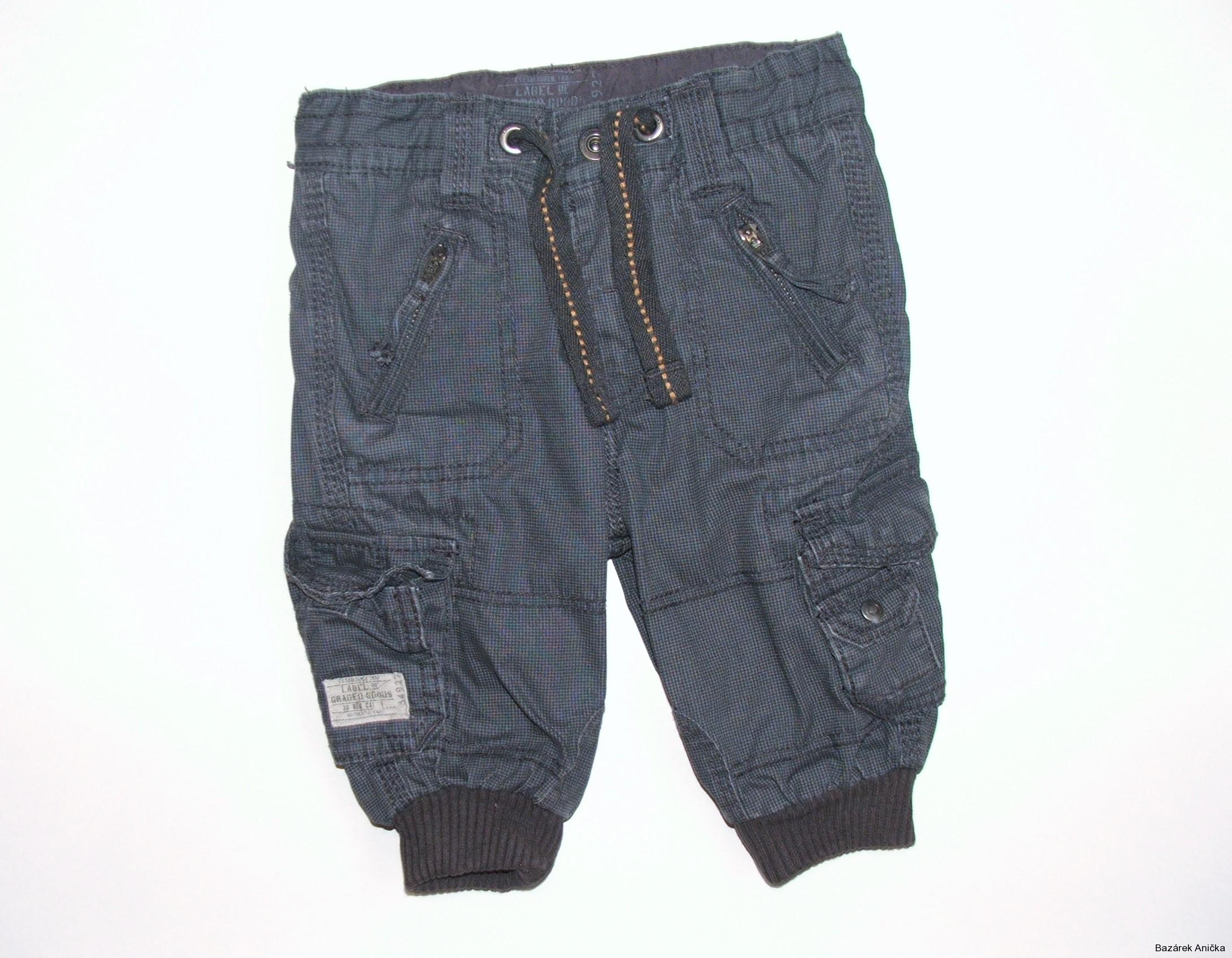 Podšité plátěné kalhoty vel. 2-4m, H&M