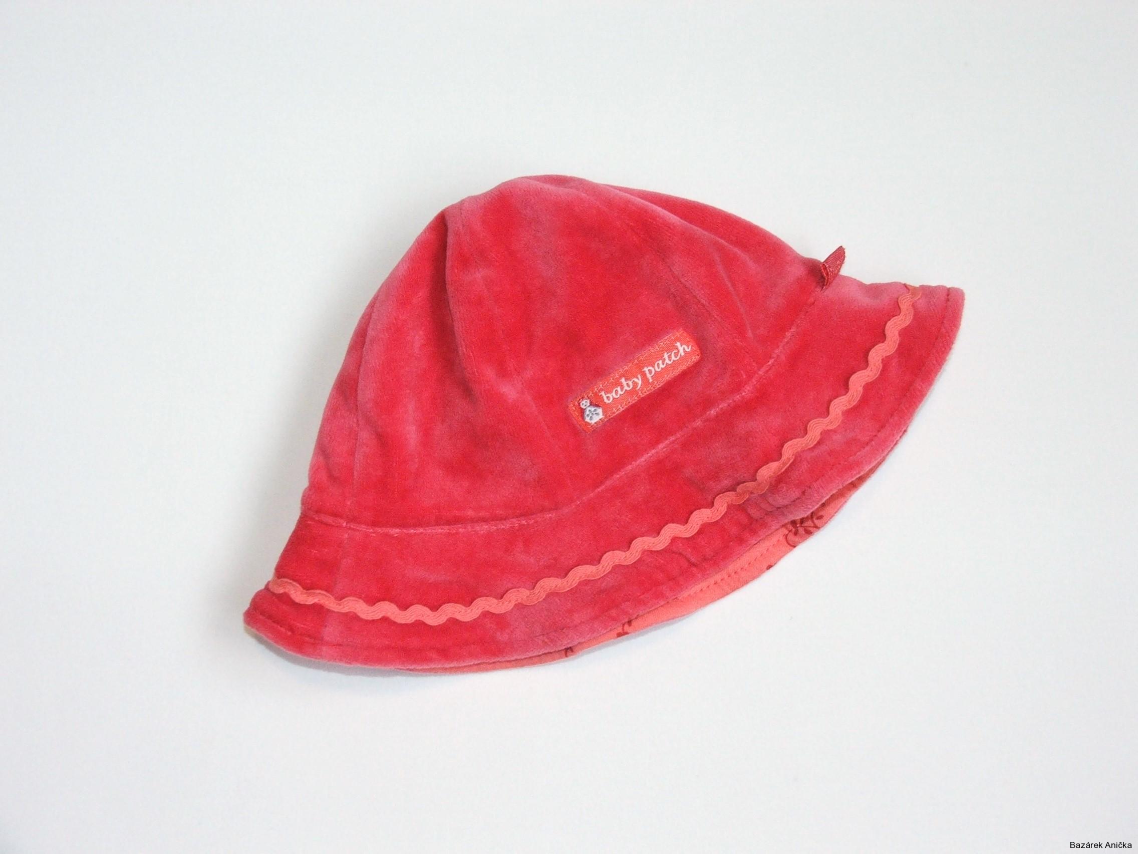 Sametový klobouček vel. 62 / 68, Pumpkin Patch