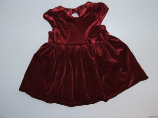 Sametkové červené šaty vel. 80, H&M