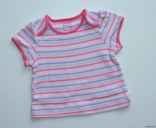 Dívčí pruhované tričko vel. 68, TU