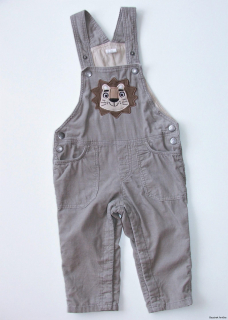  Lehčí manšestrové kalhoty s laclem vel. 80, H&M