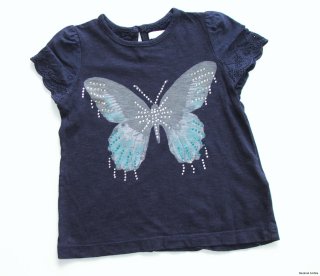 Dívčí tričko s motýlem vel. 86, Marks&Spencer