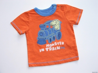 Oranžové chlapecké triko vel. 74