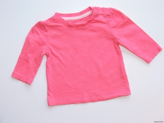 Růžové triko dlouhý rukáv vel. 62, Primark